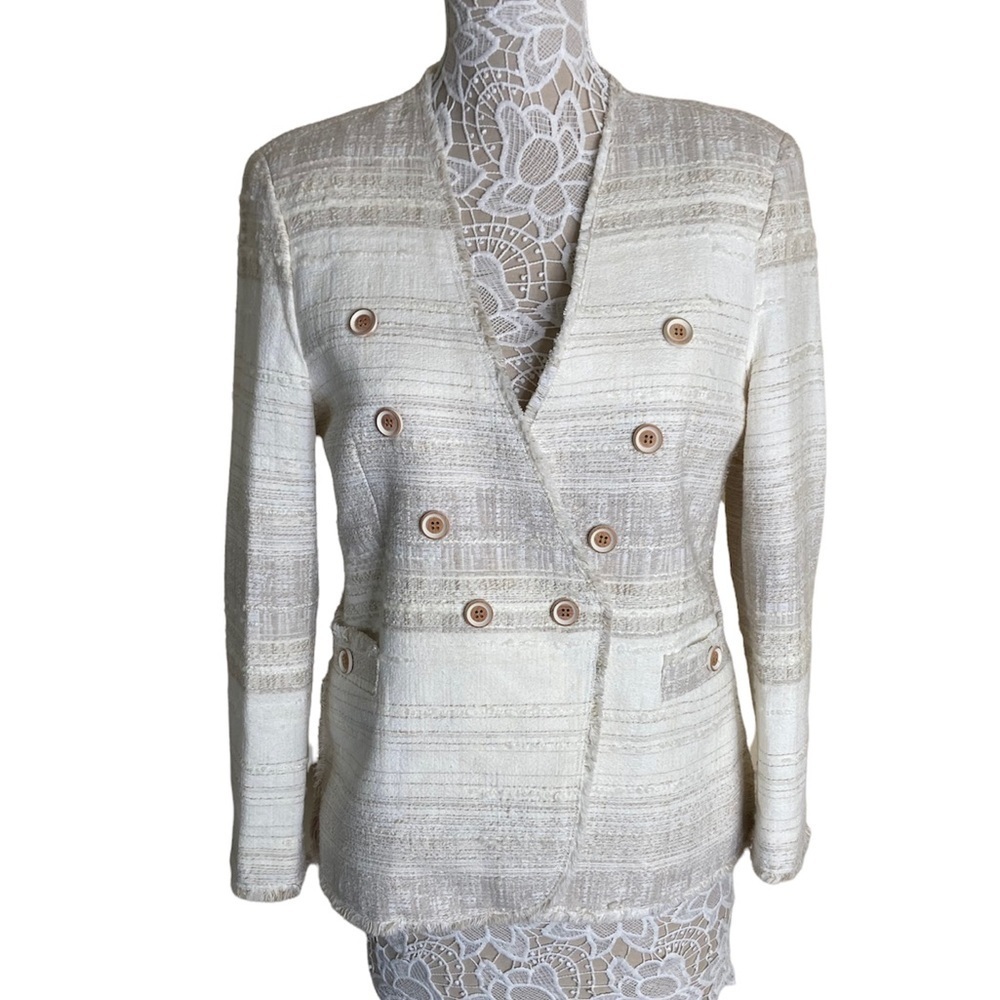 New J. McLaughlin Christal Parisian Tweed Blazer size Large